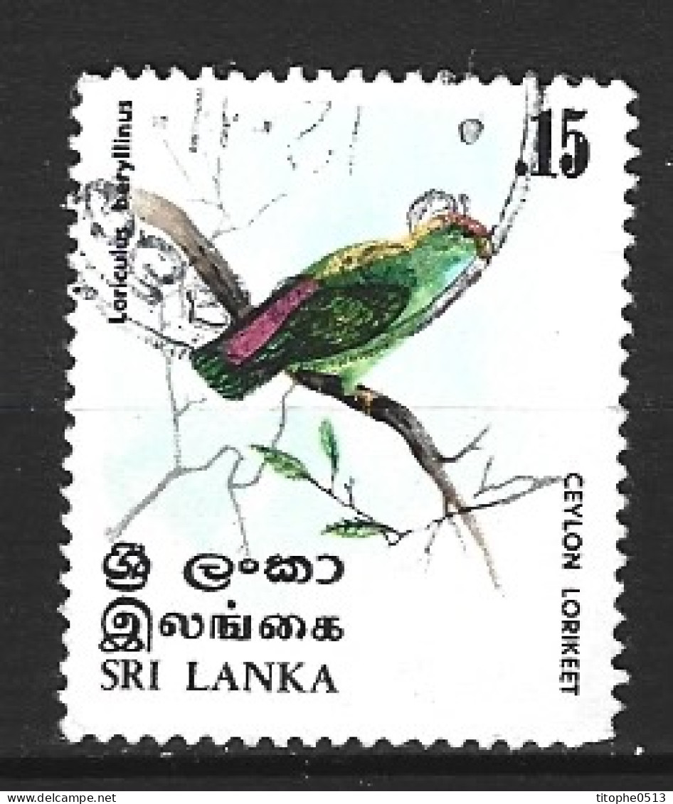 SRI LANKA. N°527 Oblitéré De 1979. Loricule De Ceylan. - Parrots