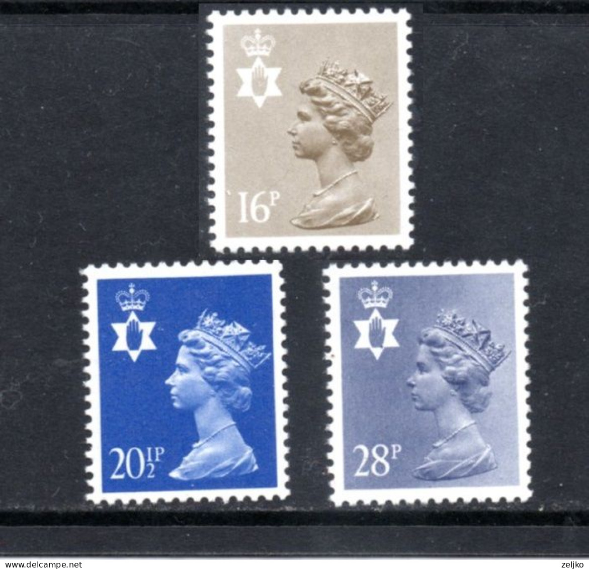 UK, GB, Great Britain, Regional Issue, North Ireland, MNH, 1983, Michel 38 - 40, Queen Elizabeth - Northern Ireland