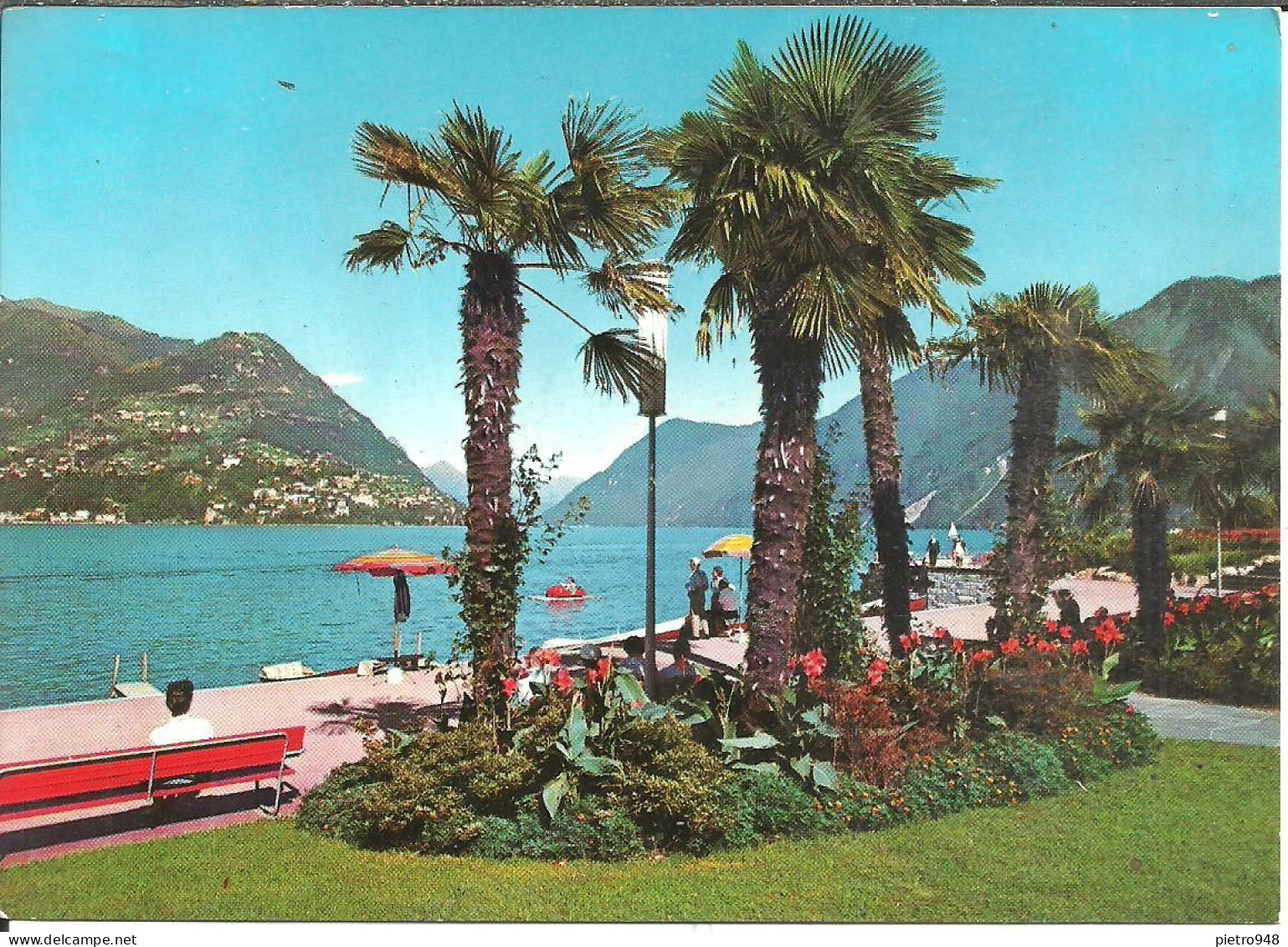 Lugano Paradiso (Ticino, Svizzera) Quai Et Jardins, Lungolago E Giardini, Lake Promenade And Gardens - Paradiso