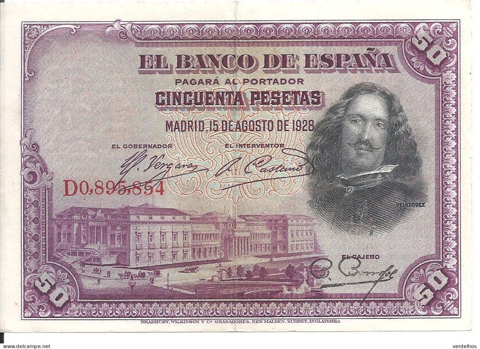 ESPAGNE 50 PESETAS 1928 XF P 75 - 50 Peseten