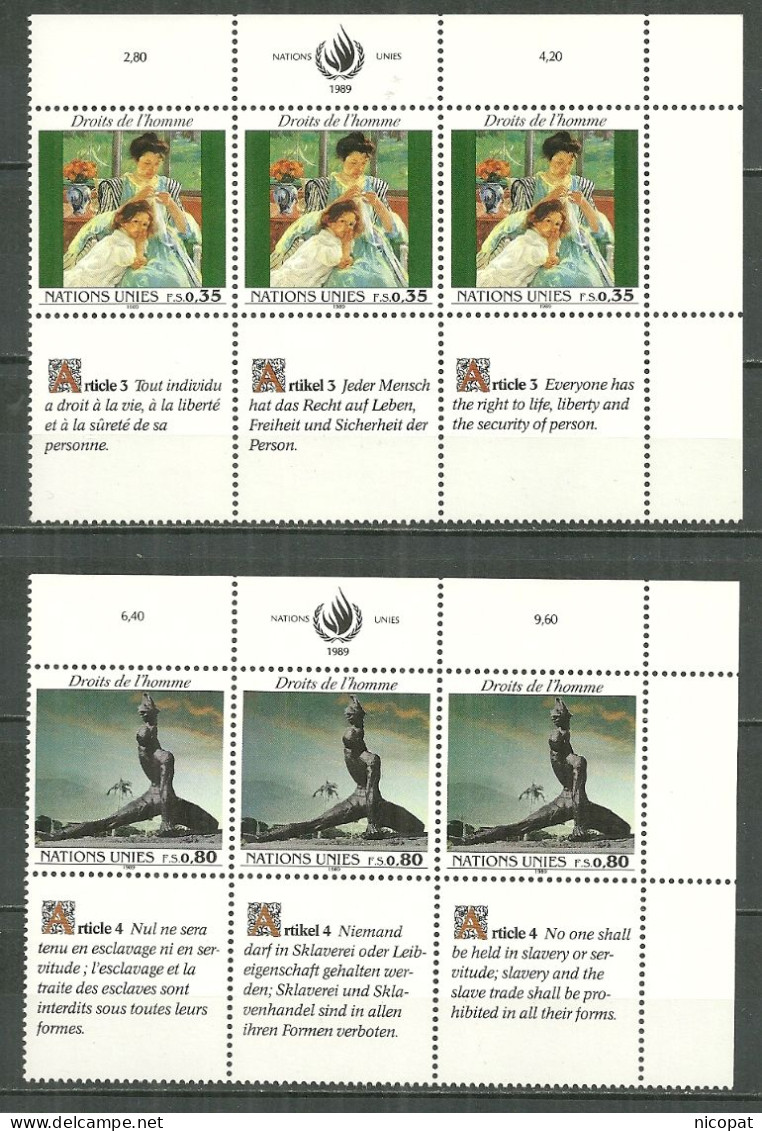 ONU GENEVE DECLARATION UNIVERSELLE DES DROITS DE L'HOMME 180/185 MNH ** - Ungebraucht