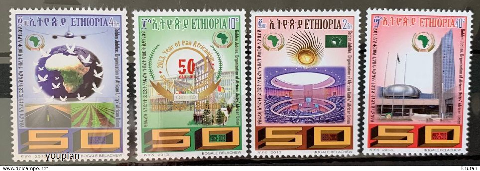 Ethiopia 2013, 50 Years OAU, MNH Stamps Set - Ethiopie