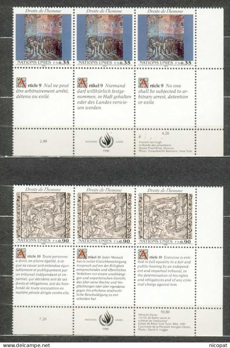 ONU GENEVE DECLARATION UNIVERSELLE DES DROITS DE L'HOMME 196/201 MNH ** - Ongebruikt