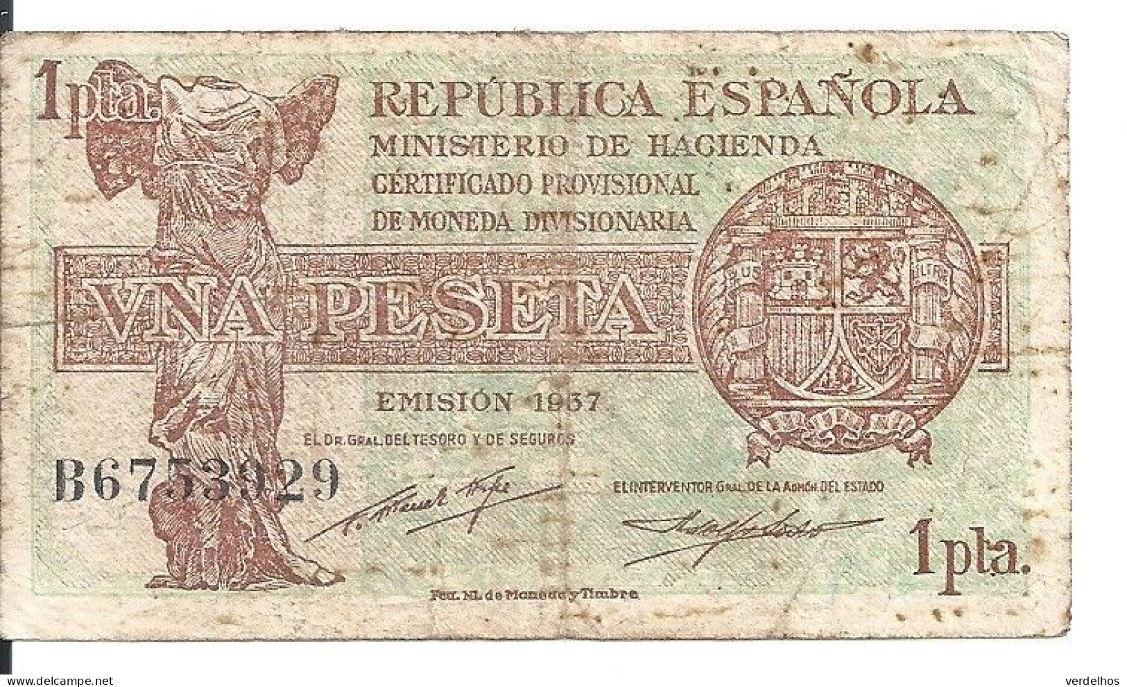 ESPAGNE 1 PESETA 1937 VF P 94 - 1-2 Pesetas