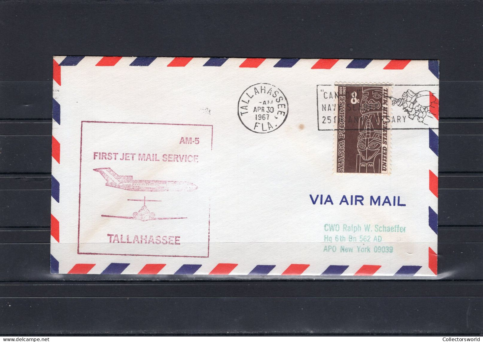 USA 1967 First Flight Cover Jet First Flight AM5 Tallahassee - Memphis - Sobres De Eventos