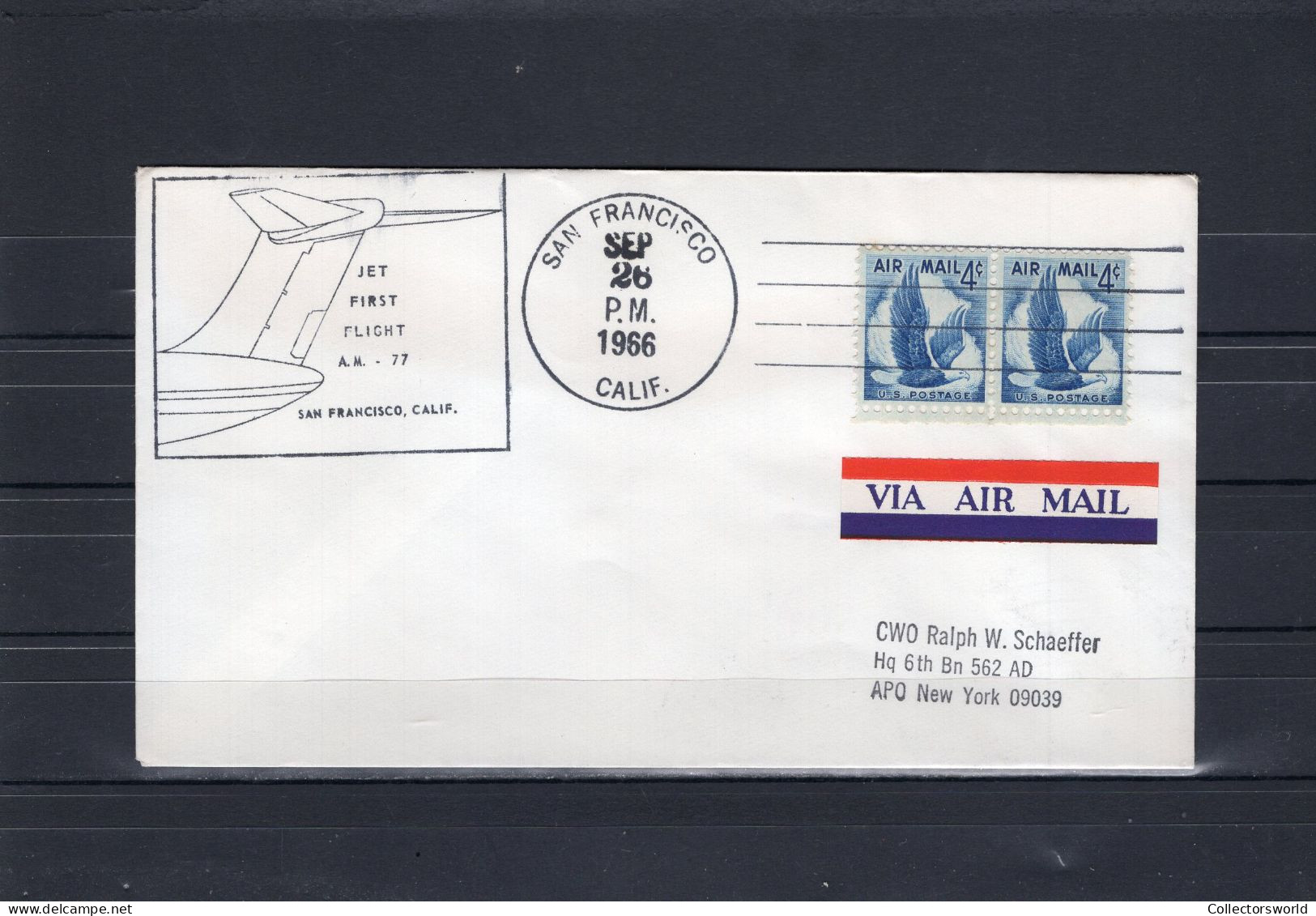 USA 1966 First Flight Cover Jet First Flight AM77 San Francisco - Spokane - Event Covers