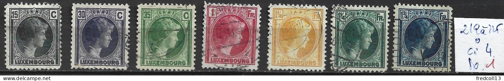 LUXEMBOURG 219 à 25 Oblitérés Côte 4 € - 1926-39 Charlotte Di Profilo Destro