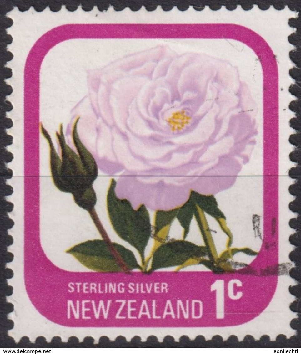 1975 Neuseeland ° Mi:NZ 667C, Sn:NZ 584, Yt:NZ 645, Rose "Sterling Silver" - Oblitérés