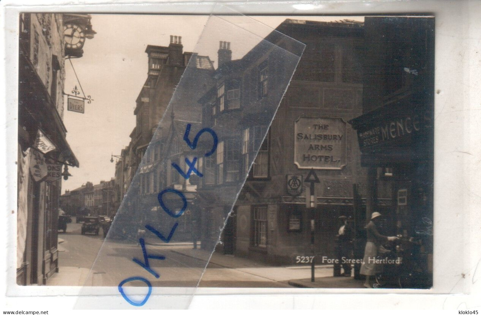 Angleterre - Fore Street Hertford Vue Prise Niveau THE SALISBURY ARMS HOTEL Animé Camion - CPA Photographie N° 5237 - Herefordshire