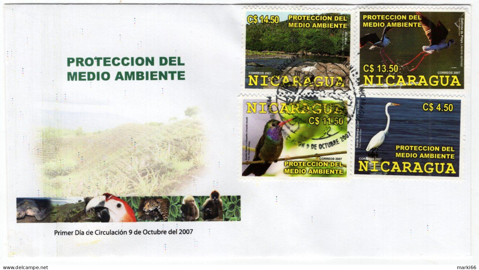 Nicaragua - 2007 - Environment Protection - FDC (first Day Cover) - Nicaragua