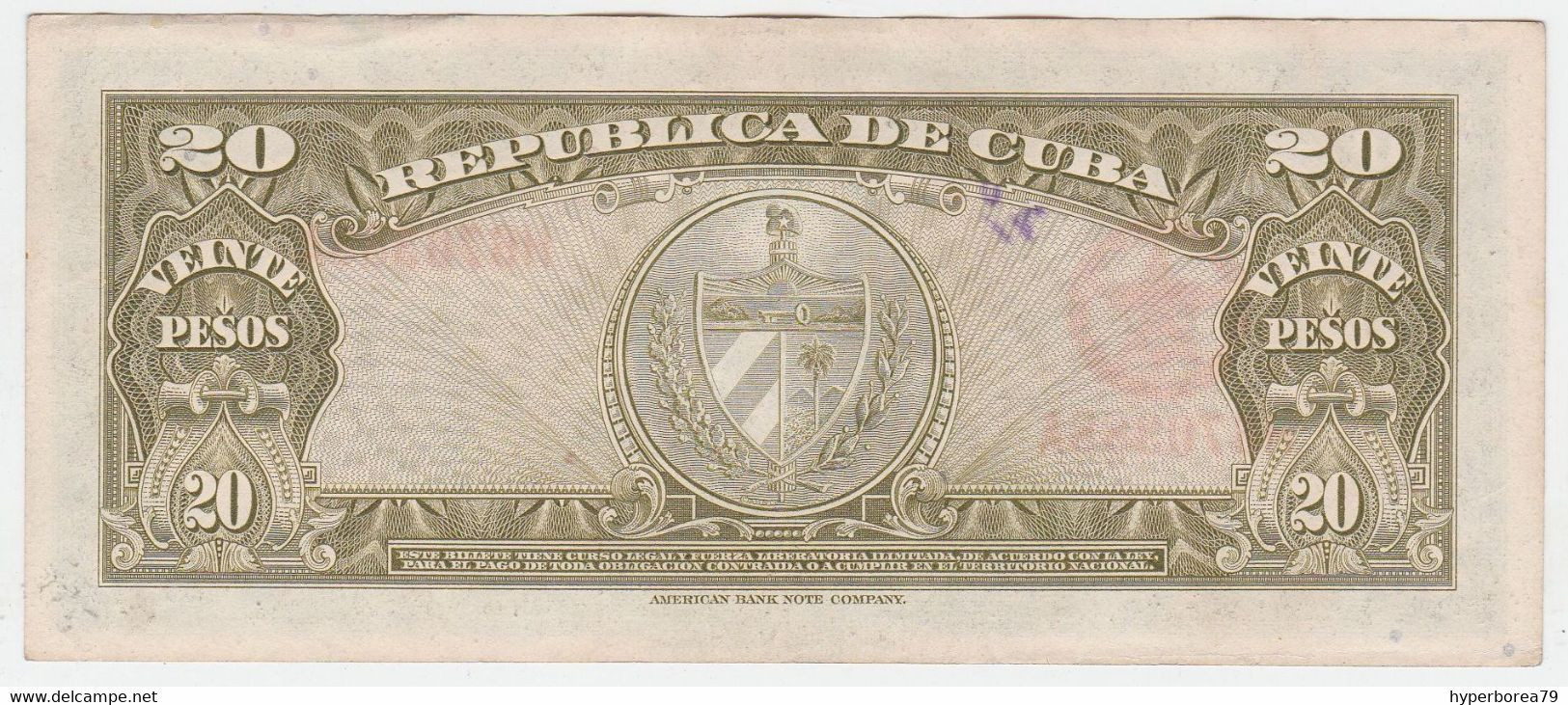 Cuba P 80 B - 20 Pesos 1958 - Fine+ - Cuba