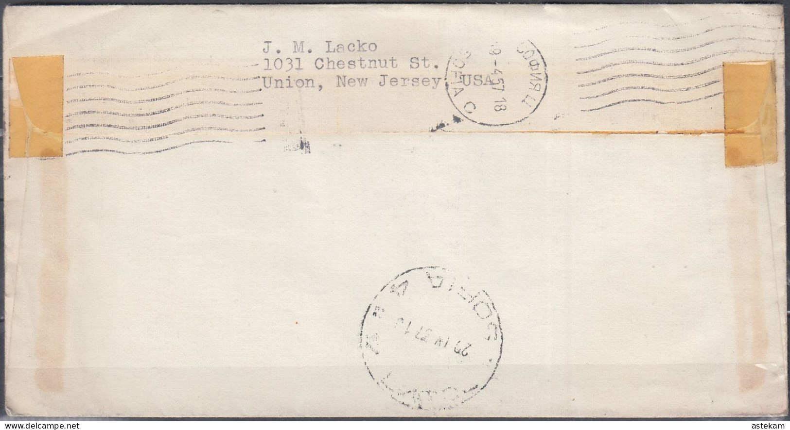 USA 1957, TRAVELED ENVELOPE From 1957 With BLOCK No 10 - 1951-1960