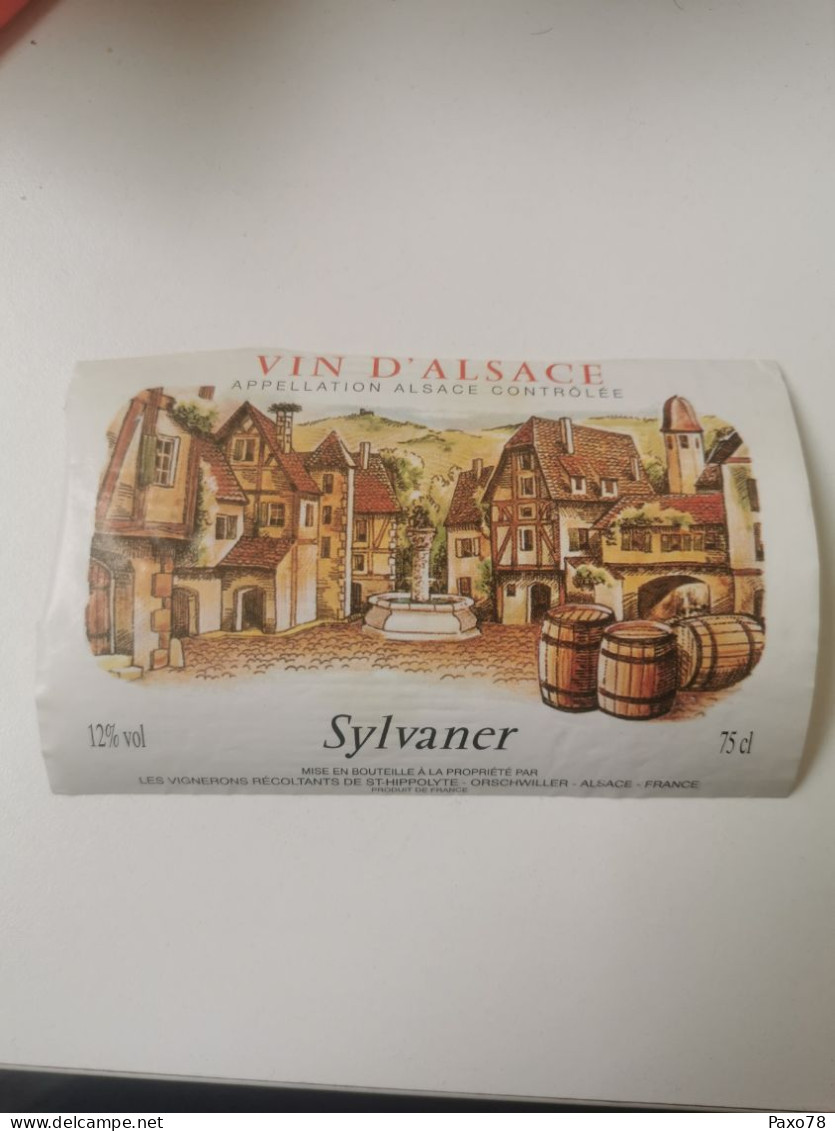 Étiquette Vin, Sylvaner, Vin D'Alsace - Autres & Non Classés