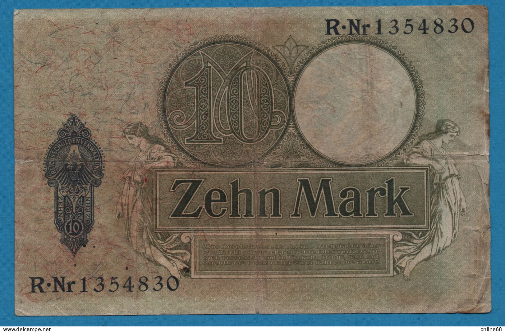 DEUTSCHES REICH 10 MARK 06.10.1906 # R.1354830 P# 9b - 10 Mark