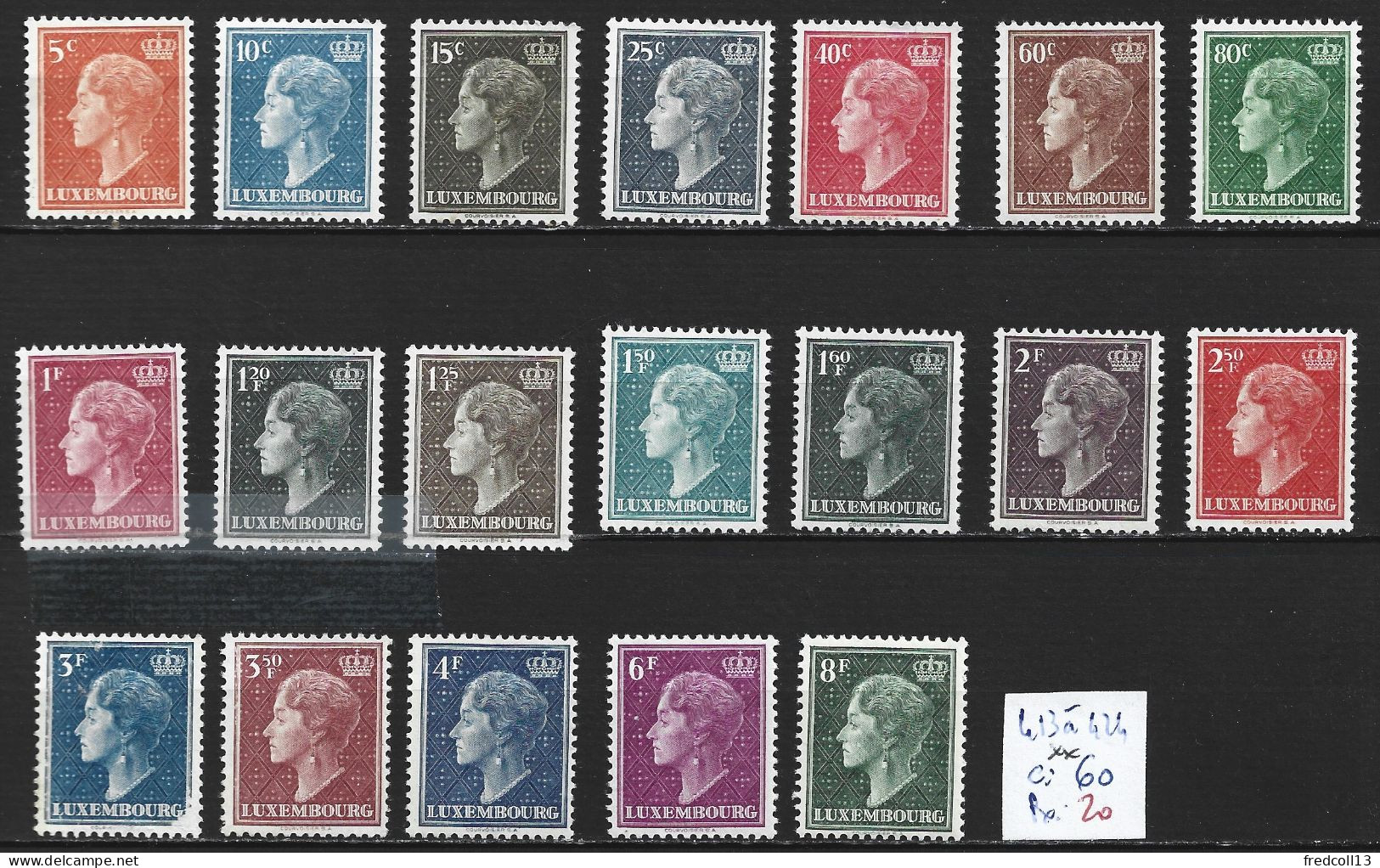 LUXEMBOURG 413 à 24 ** Côte 60 € - 1948-58 Charlotte Di Profilo Sinistro