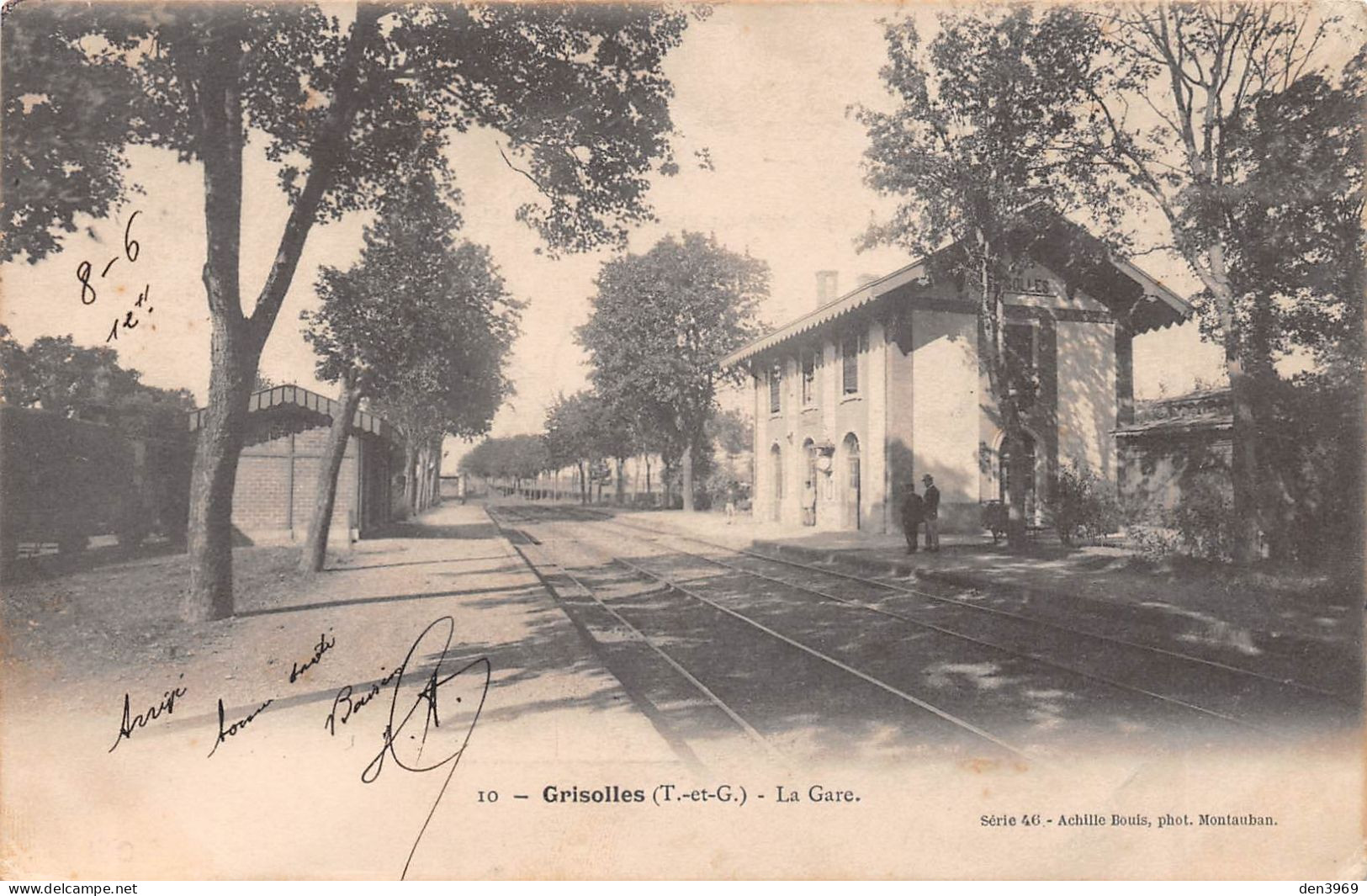 GRISOLLES (Tarn-et-Garonne) - La Gare - Voie Ferrée - Précurseur Voyagé 1904 (2 Scans) - Grisolles