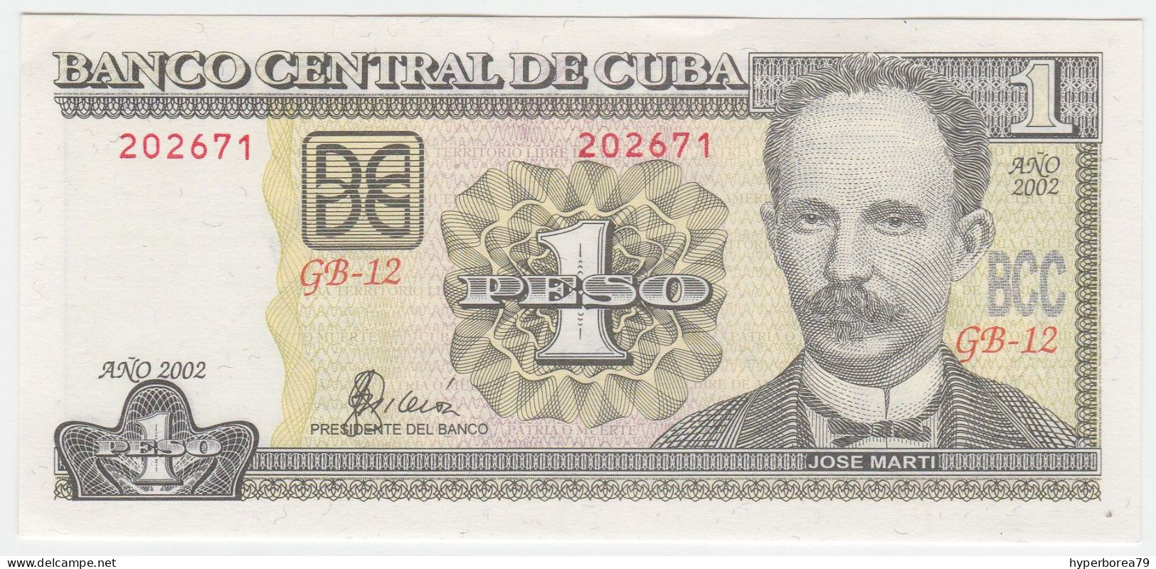 Cuba P 121 B - 1 Peso 2002 - UNC - Cuba