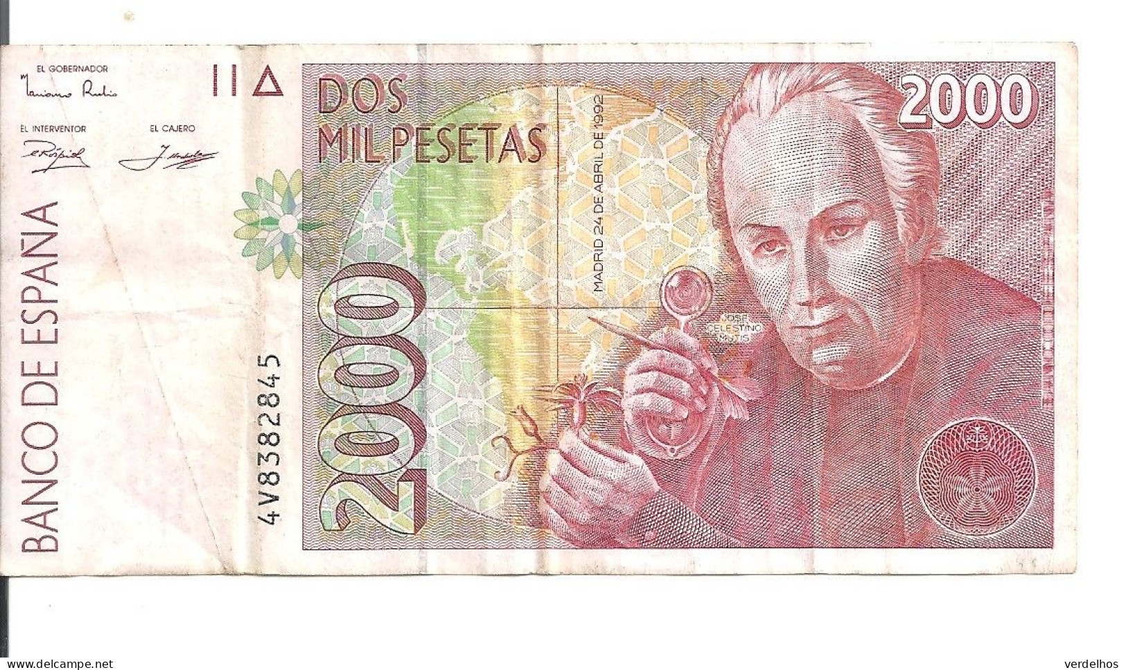 ESPAGNE 2000 PESETAS 1992 VF P 164 - [ 4] 1975-… : Juan Carlos I