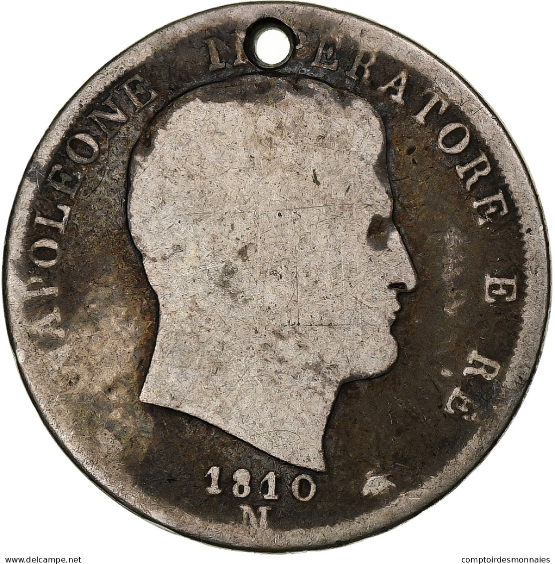 États Italiens, KINGDOM OF NAPOLEON, Napoleon I, 2 Lire, 1810, Milan, B - Napoleonische