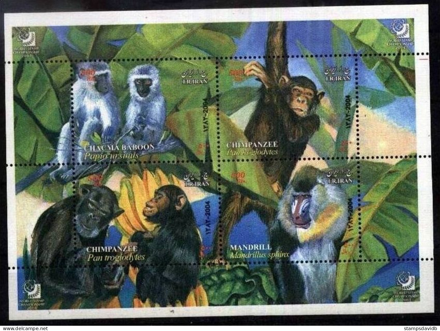 2004 Iran 2976-2979/B40 Fauna - Apen