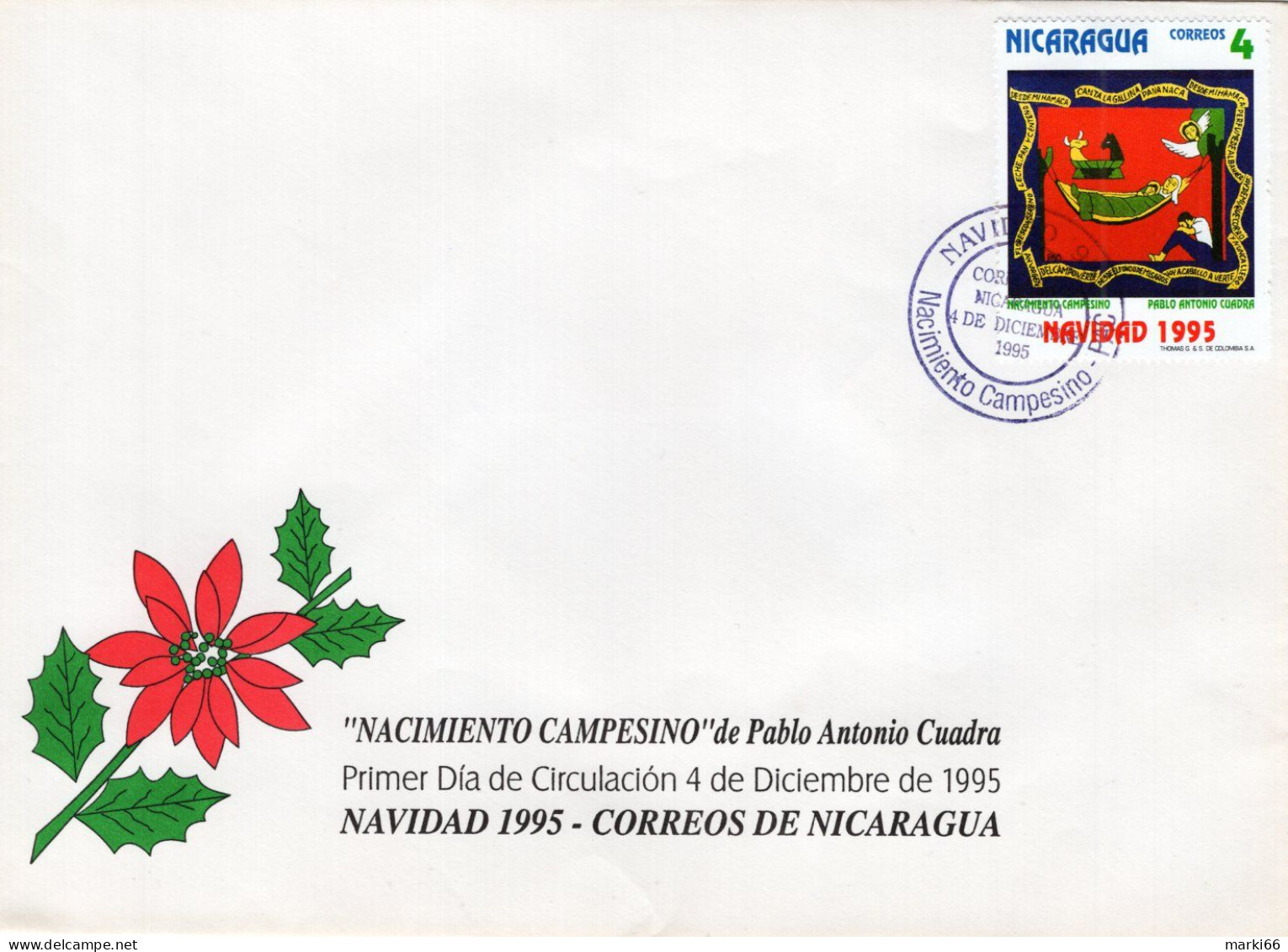 Nicaragua - 1995 - Christmas - FDC (first Day Cover) - Nicaragua