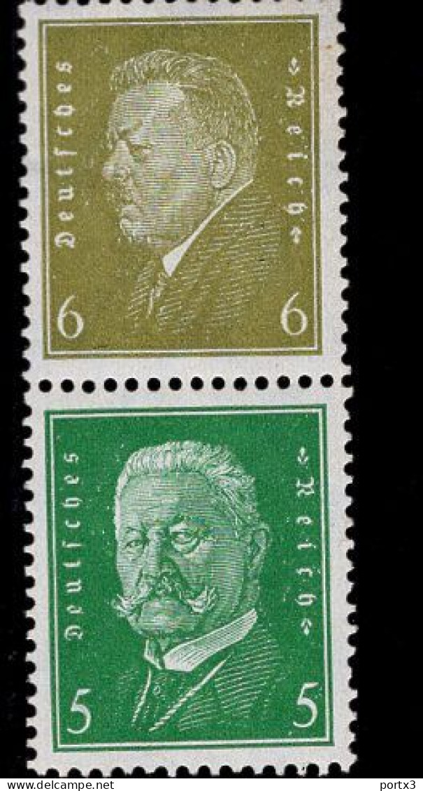 Deutsches Reich S 44 Hindenburg  MLH Falz * Mint - Markenheftchen  & Se-tenant