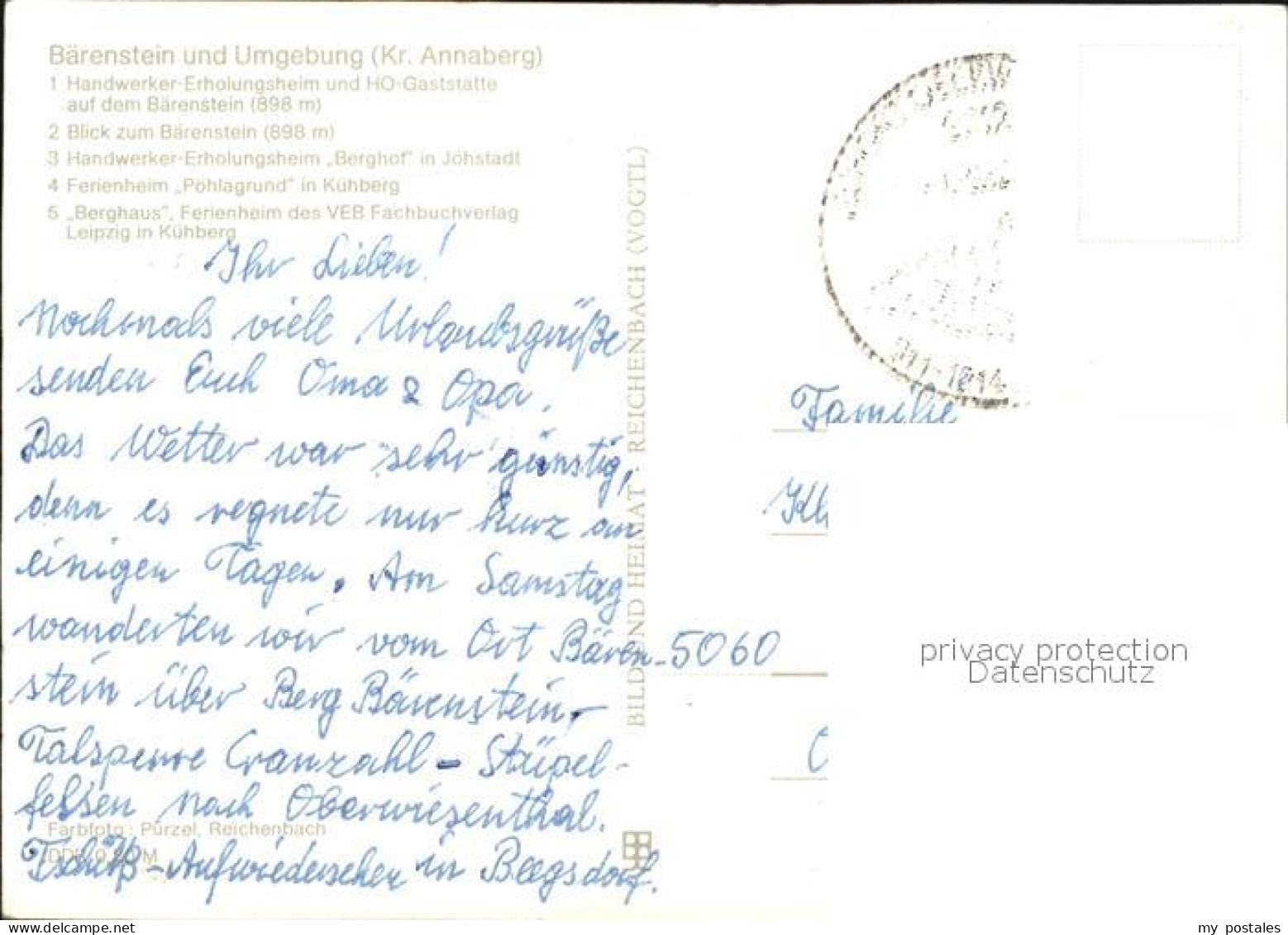 72557359 Baerenstein Annaberg-Buchholz Handwerker Erholungsheim HO Gaststaette   - Bärenstein