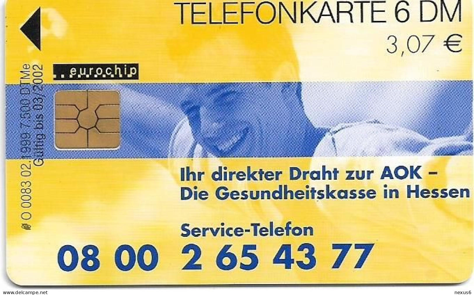 Germany - AOK 15 - Einfache Karte - O 0083 - 02.1999, 6DM, 7.500ex, Used - O-Series: Kundenserie Vom Sammlerservice Ausgeschlossen