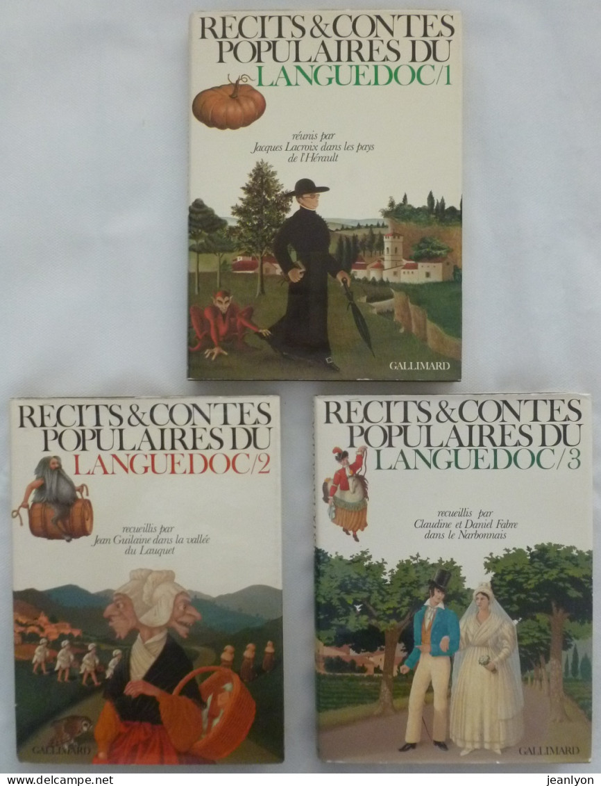 LANGUEDOC / RECITS ET CONTES POPULAIRES - Tomes 1 à 3 - Pays Hérault / Vallée Lauquet / Narbonnais- Ed. Gallimard 1978 - Languedoc-Roussillon