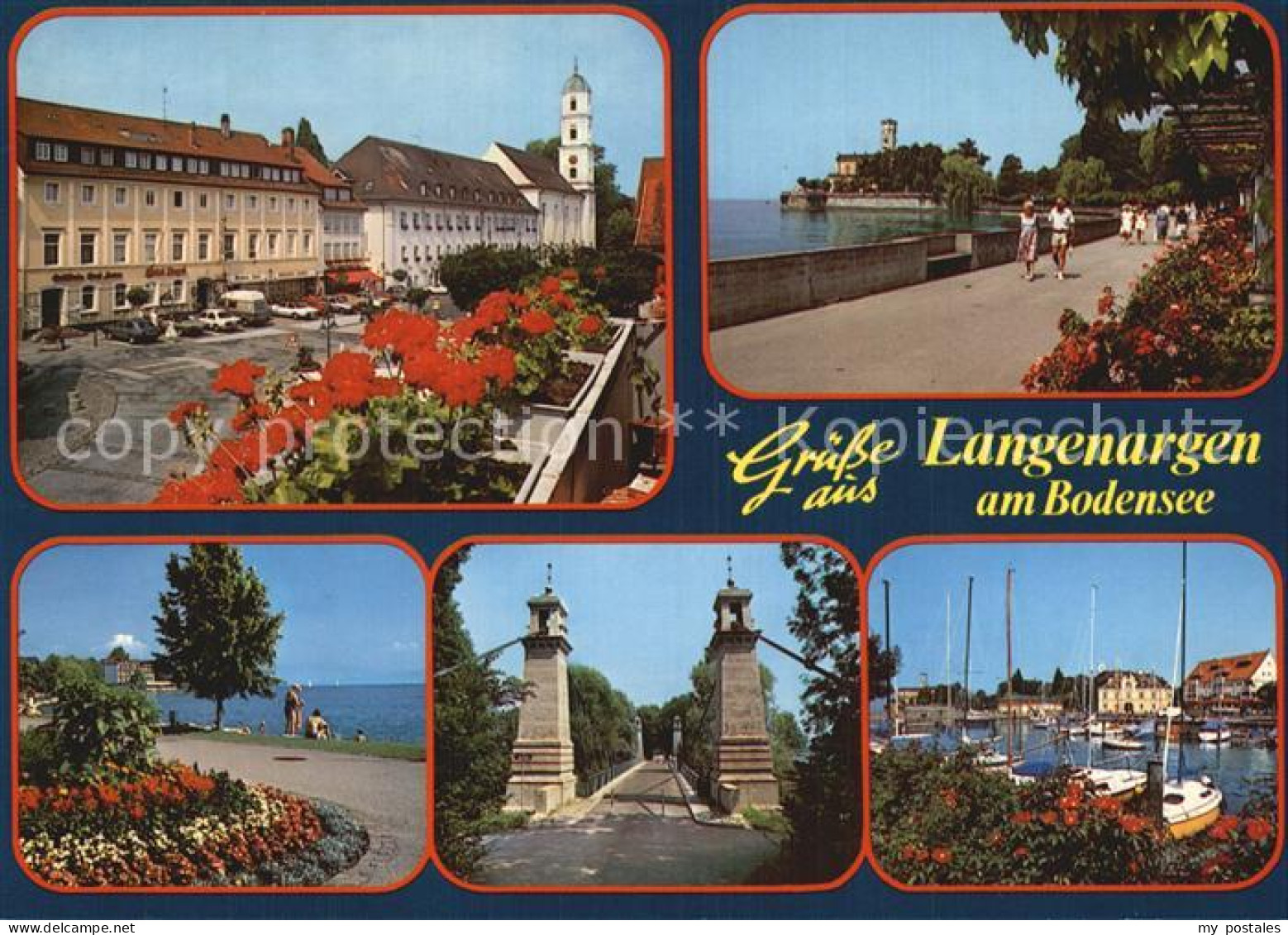 72555595 Langenargen Bodensee Hafen Bruecke  Marktplatz Langenargen - Langenargen