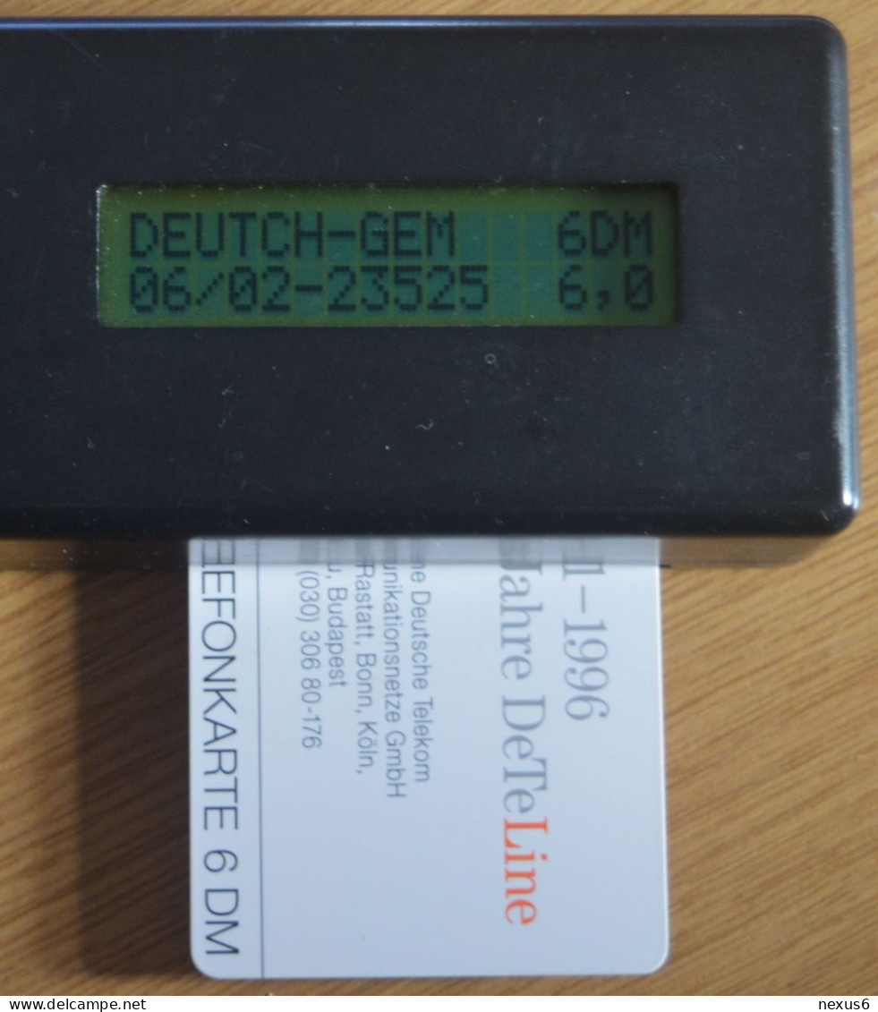 Germany - 75 Jahre DeTeLine - Kommunikatiosnetze - O 0391 - 04.1996, 6DM, 3.000ex, Mint - O-Series: Kundenserie Vom Sammlerservice Ausgeschlossen