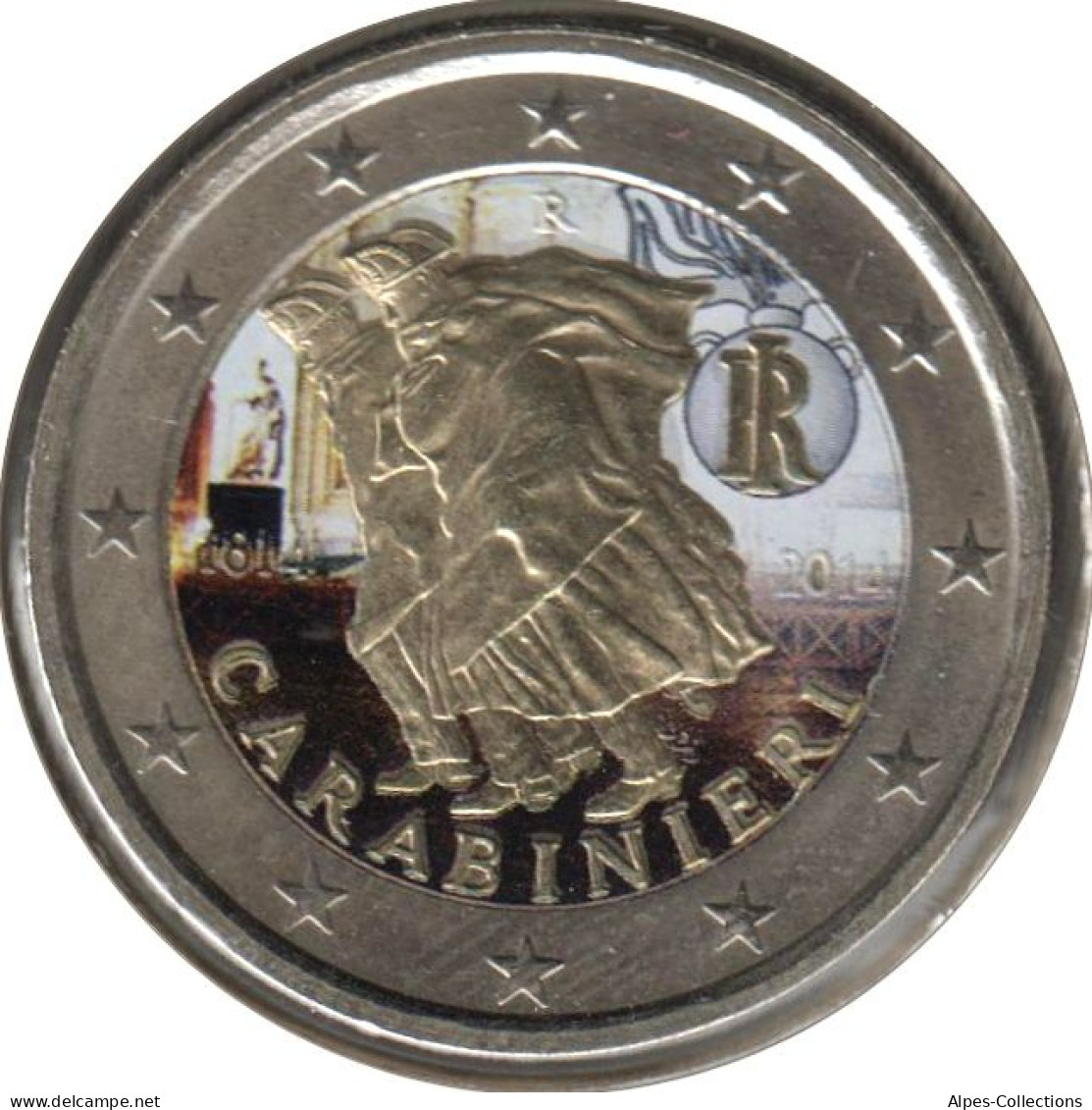 IT20014.4 - ITALIE - 2 Euros Commémo. Colorisée Arma Dei Carabinieri - 2014 - Italie