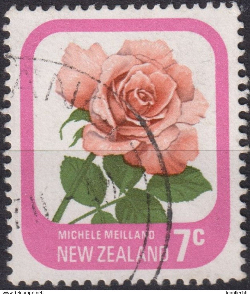 1975 Neuseeland ° Mi:NZ 673A, Sn:NZ 590a, Yt:NZ 651a, Rose "Michele Meilland" - Usati