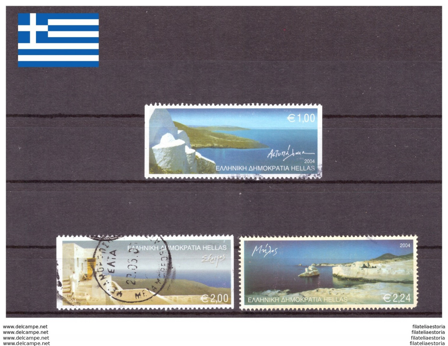 Grèce 2004 - Oblitéré - Paysages - Michel Nr. 2269C-2270C 2271A (gre672) - Used Stamps