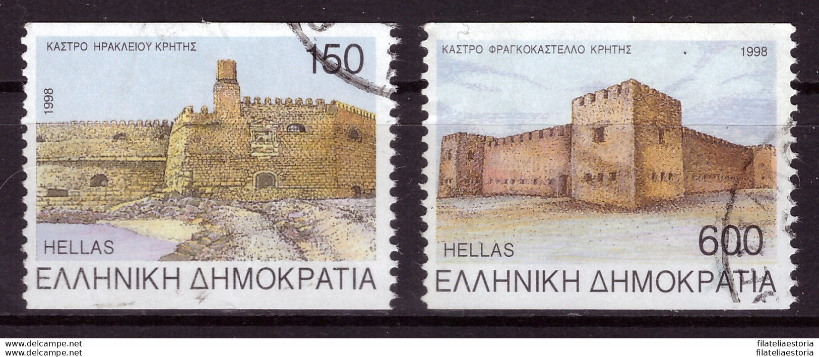 Grèce 1998 - Oblitéré - Châteaux - Michel Nr. 1985C 1990C (gre926) - Usati