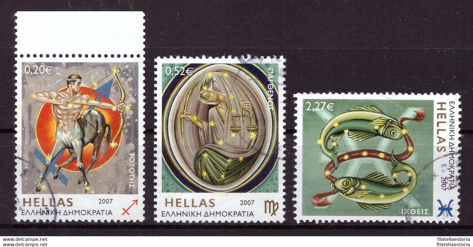 Grèce 2007 - Oblitéré - Signes Du Zodiaque - Michel Nr. 2427 2429 2433 (gre920) - Used Stamps