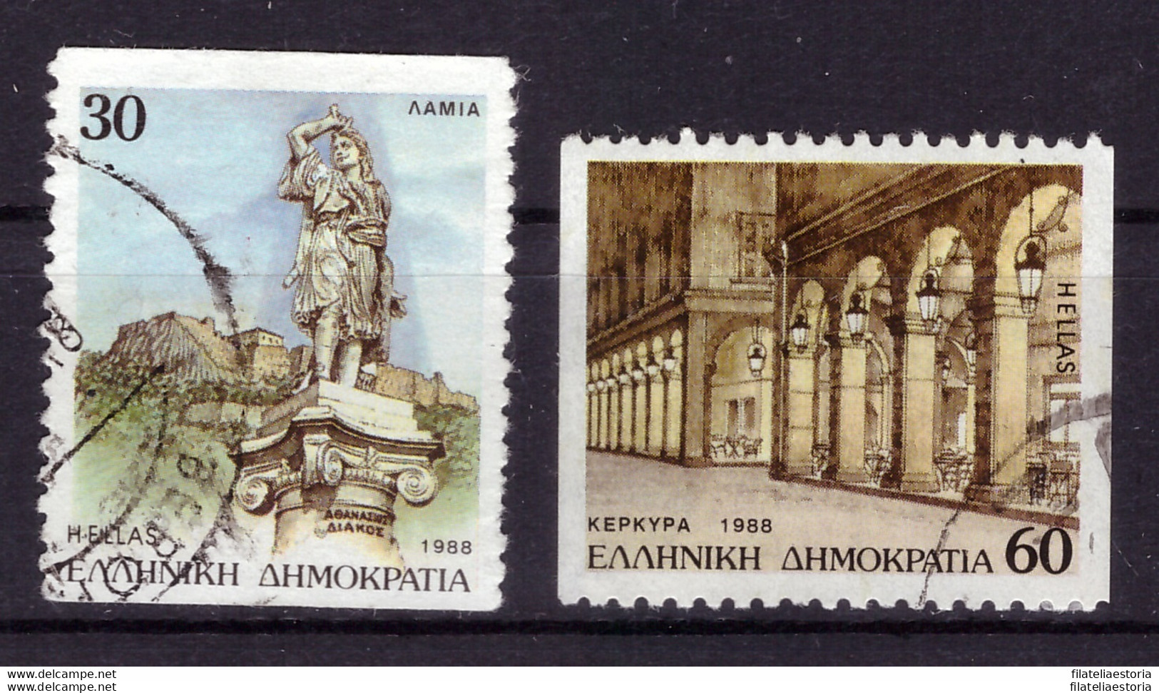 Grèce 1988 - Oblitéré - Monuments - Michel Nr. 1707C 1709C (gre933) - Oblitérés