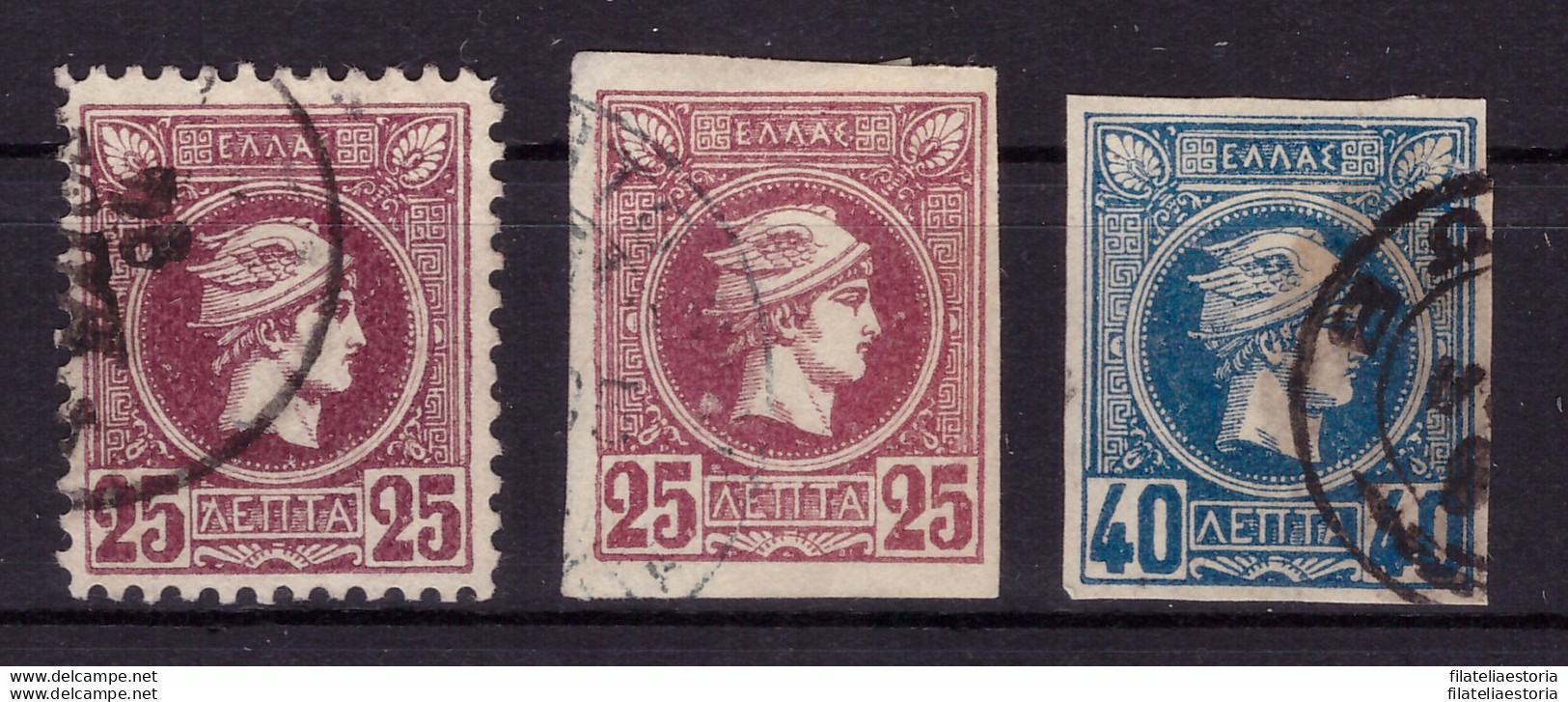 Grèce 1893 - Oblitéré - Hermès - Michel Nr. 90A 90B 91B (gre1026) - Gebraucht