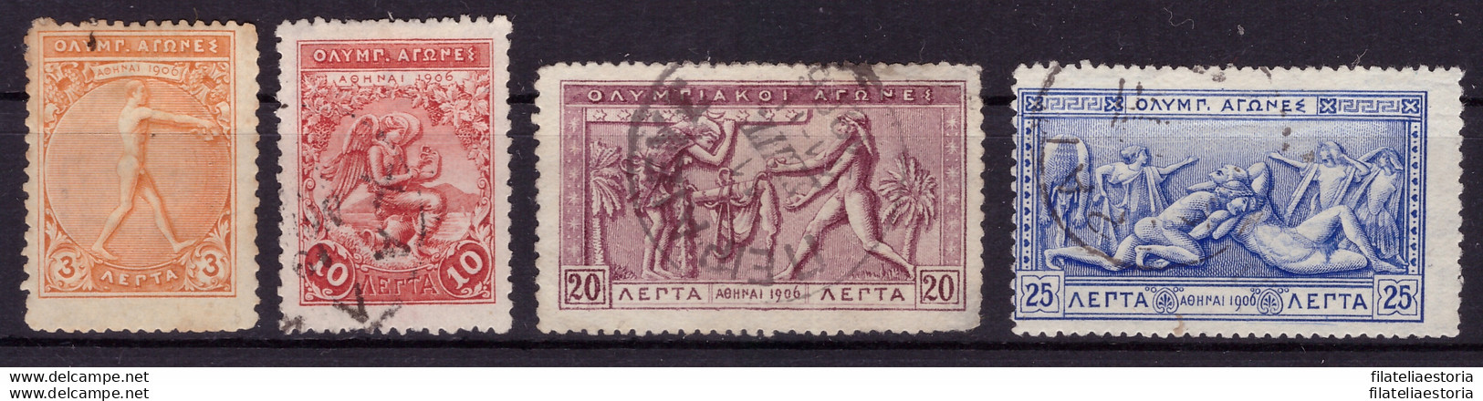 Grèce 1906 - MNG/oblitéré - Jeux Olympiques - Michel Nr. 146 148-150 (gre1023) - Gebruikt