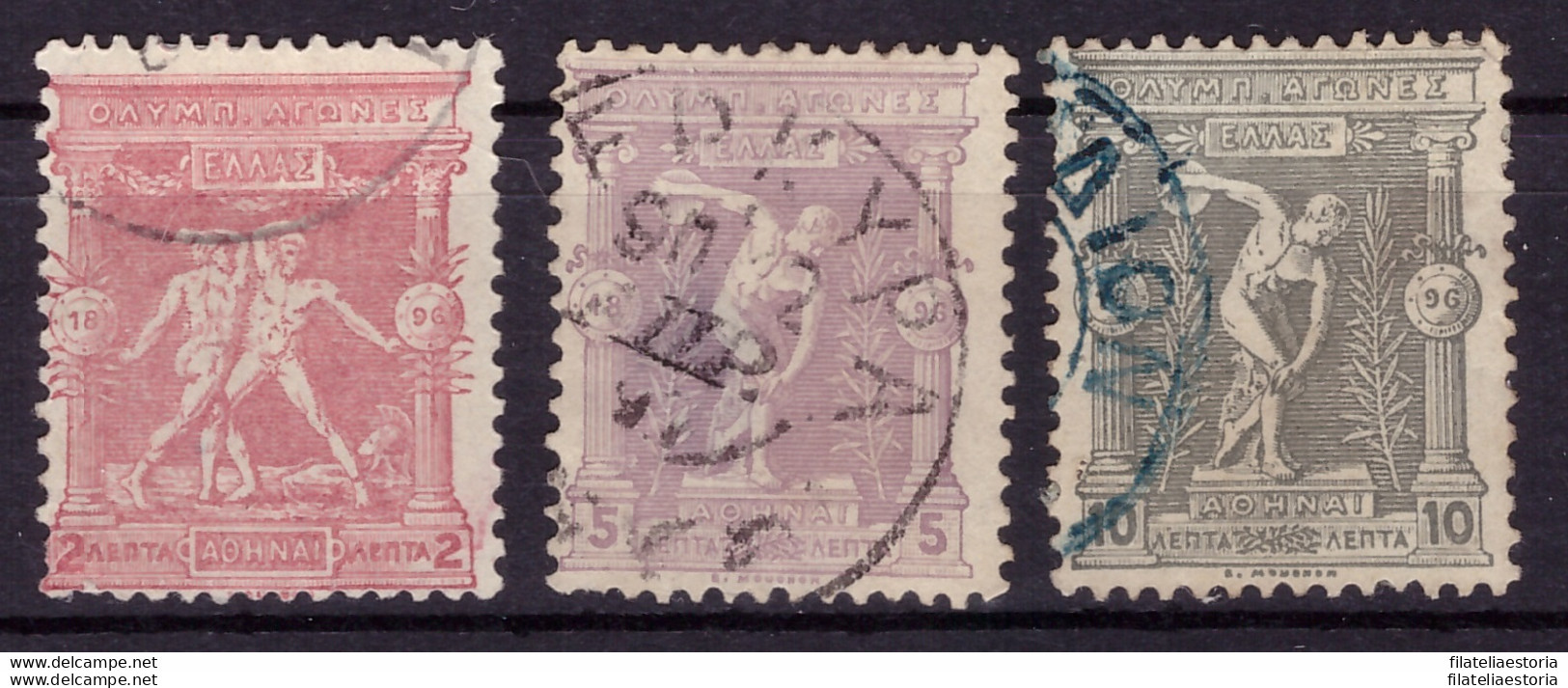 Grèce 1896 - Oblitéré - Jeux Olympiques - Michel Nr. 97I-99 (gre1025) - Used Stamps