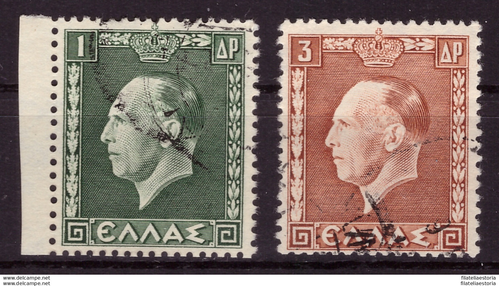 Grèce 1937 - Oblitéré - Georges II - Michel Nr. 390-391 (gre1015) - Gebruikt