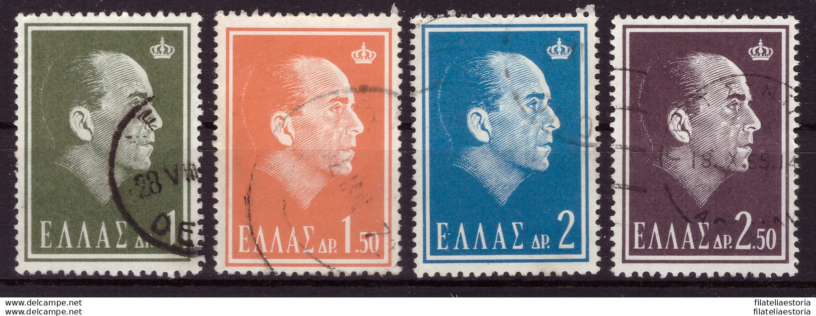 Grèce 1964 - Oblitéré - Paul Ier - Michel Nr. 837-840 (gre1002) - Oblitérés