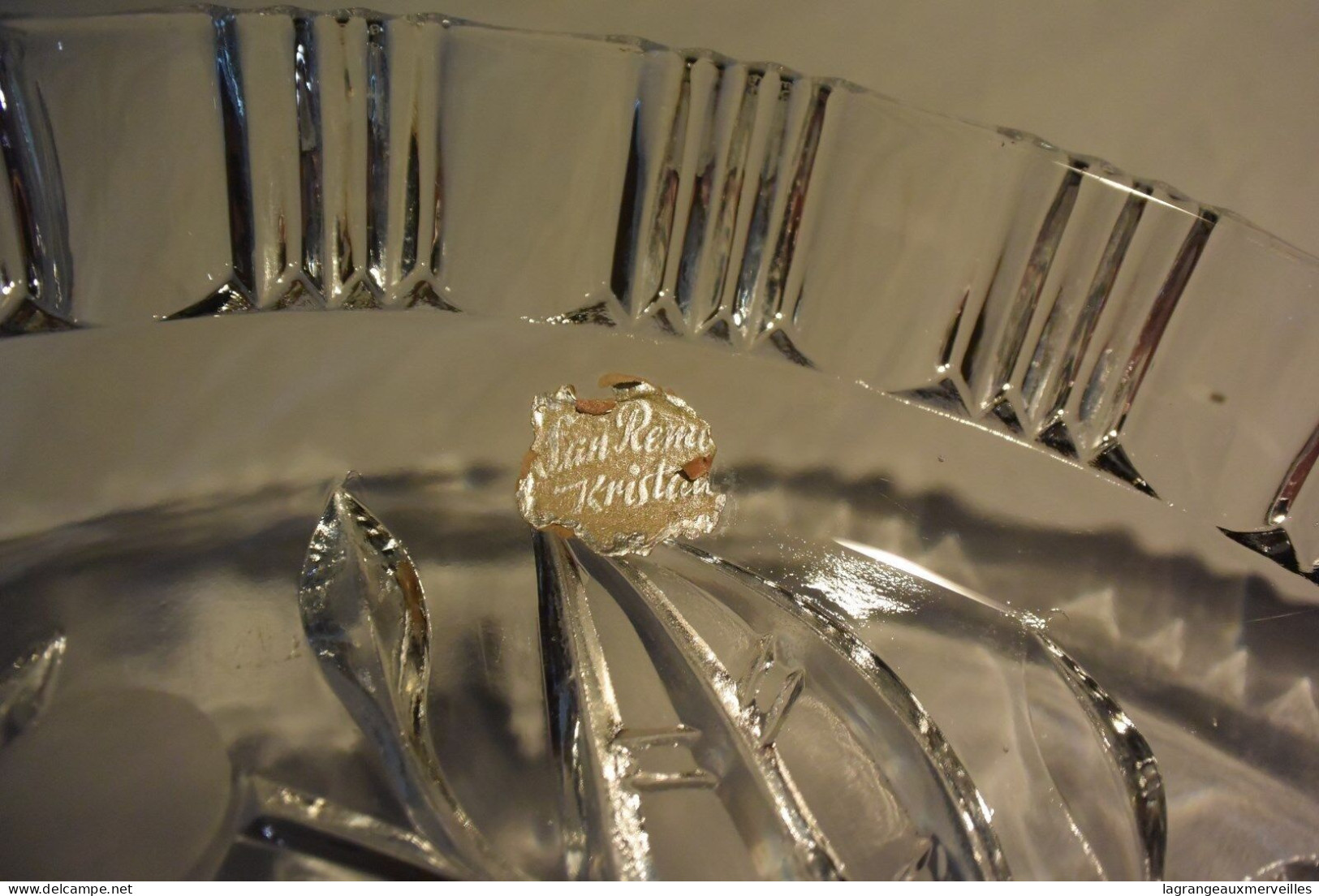 C41 Magnifique Plat En Cristal De San Remo Italie - Glass & Crystal