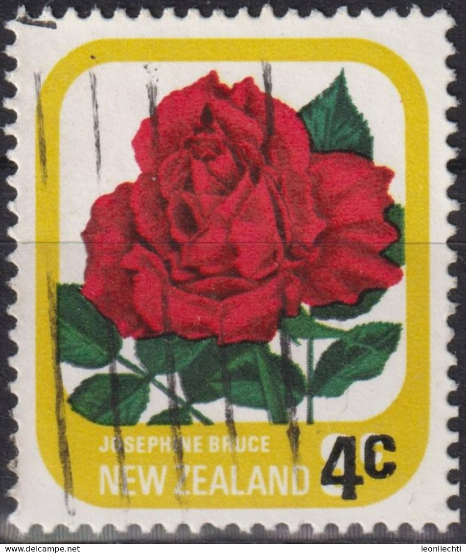 1979 Neuseeland ° Mi:NZ 787, Sn:NZ 693, Yt:NZ 750, 4c Surcharge On 8c, Rose - "Josephine Bruce" - Used Stamps