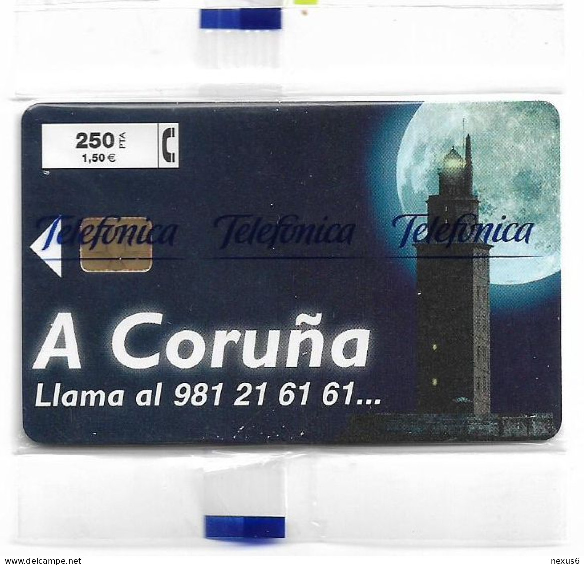 Spain - Telefonica - A Coruña (Tram, Shark, Watch), P-387 - 05.1999, 250PTA, 4.000ex, NSB - Emisiones Privadas
