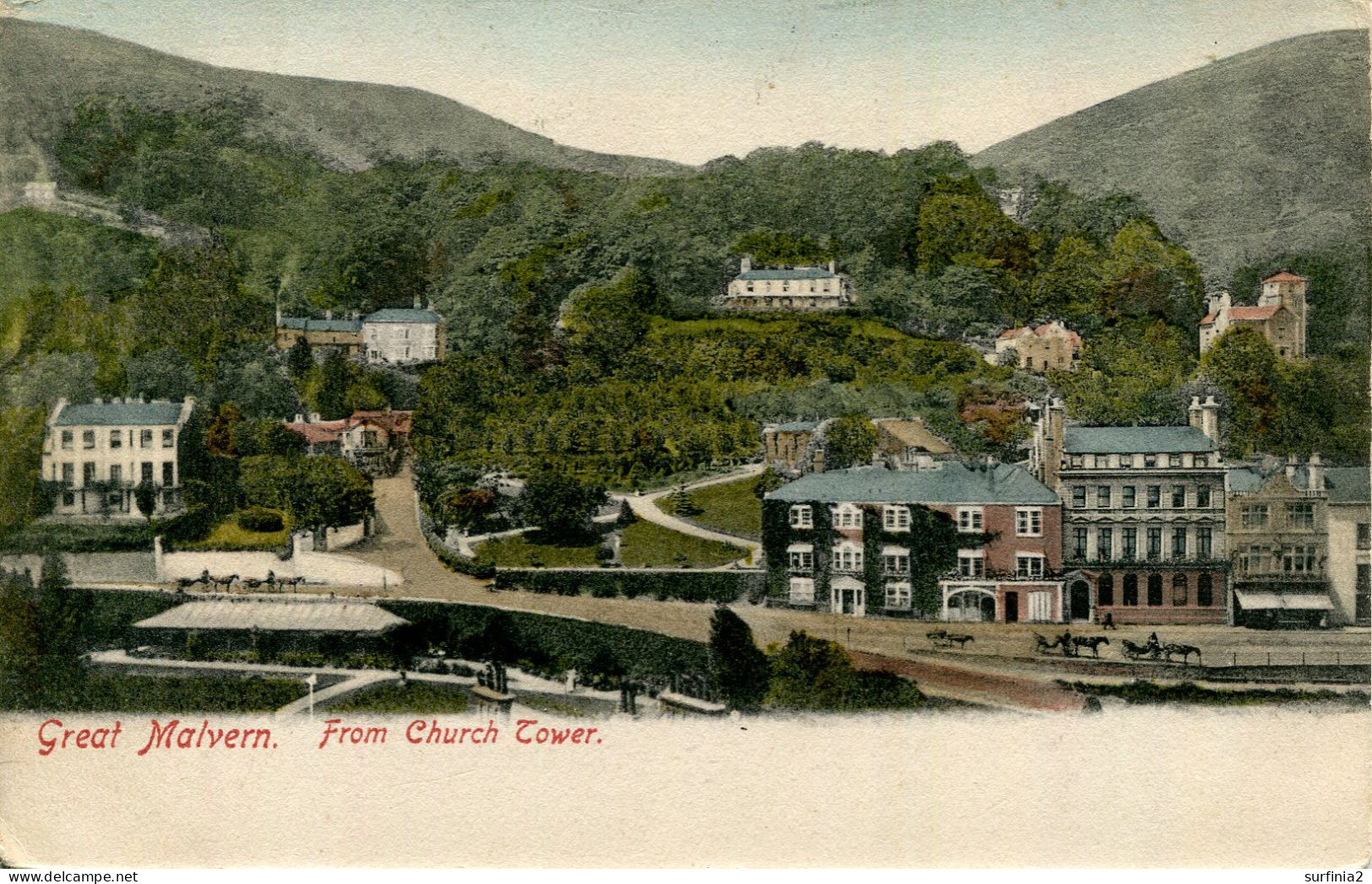 WORCS - GREAT MALVERN FROM CHURCH TOWER 1904  Wo262 - Malvern