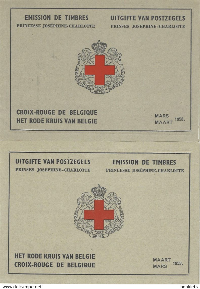 BELGIUM, 1953, Booklet A, Pair Of Red Cross Booklets: French & Dutch - 1907-1941 Oude [A]