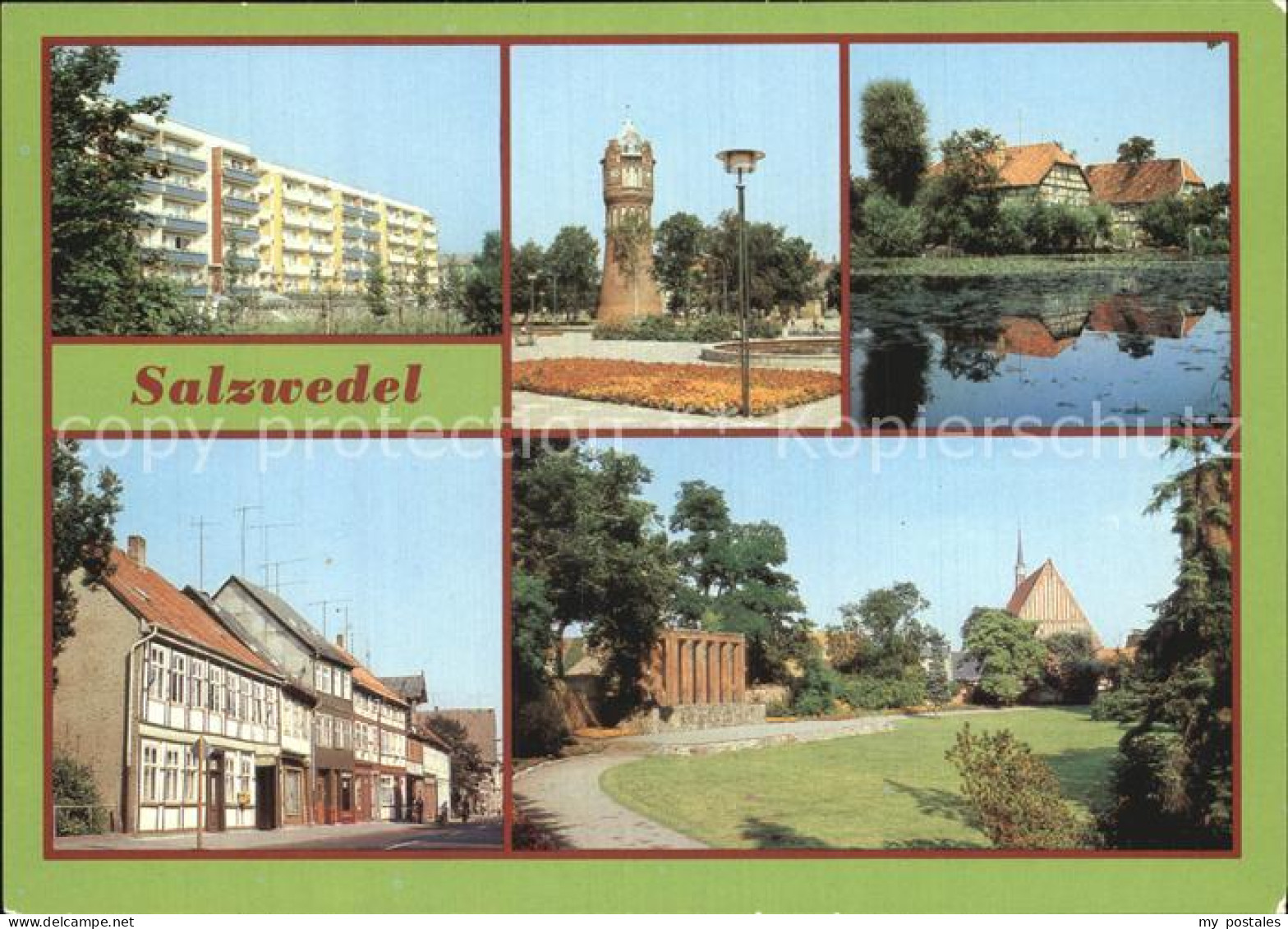 72550725 Salzwedel Friedensberg Wasserturm Pfefferteich Burggarten  Salzwedel - Salzwedel