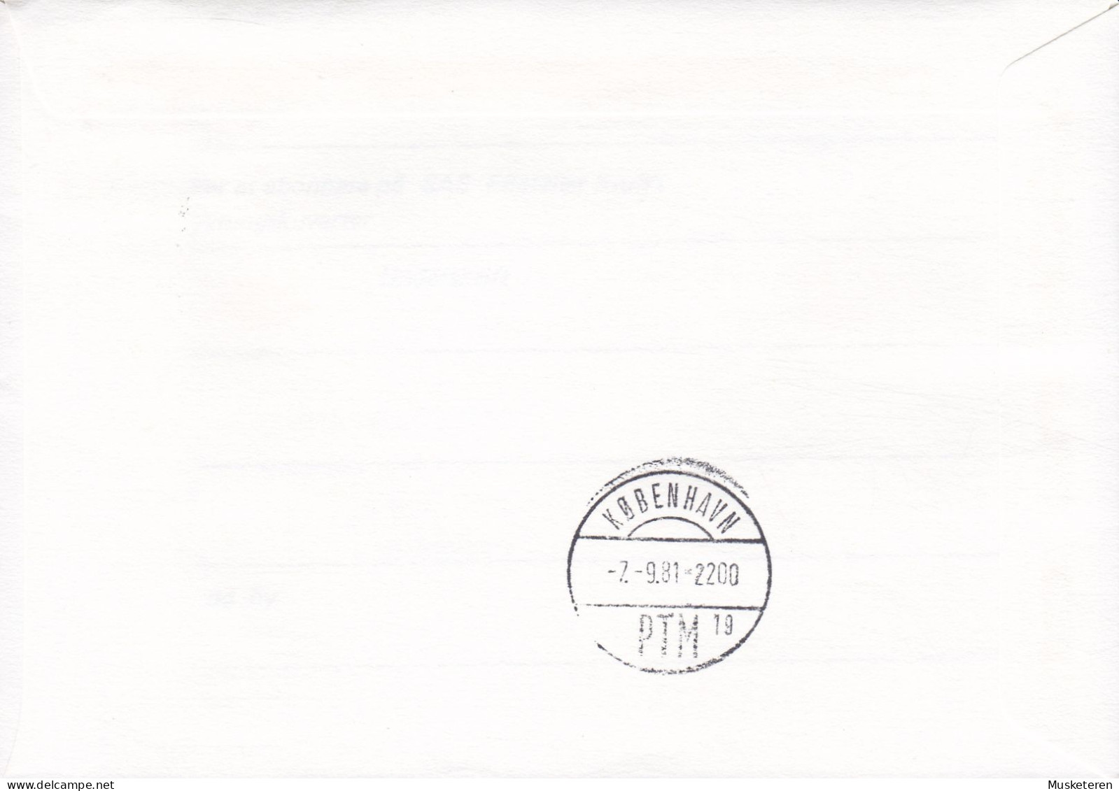 Luxembourg First SAS Grumman Golfstream Flight LUXEMBOURG-COPENHAGEN 1981 Cover Brief Lettre KØBENHAVN PTM. (Arr.) - Briefe U. Dokumente