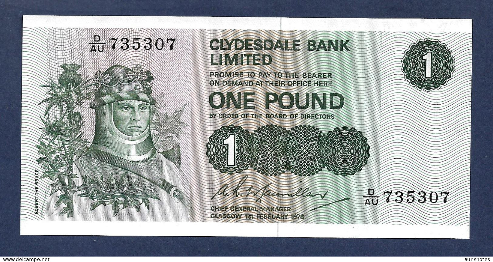 Scotland Clydesdale 1 Pound 1978 P204 UNC- - 1 Pond